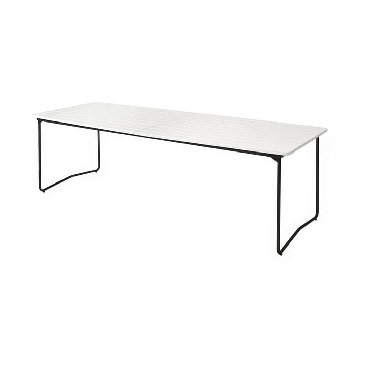 Table B31 eettafel 230 cm, Witgelakte eiken-zwart Grythyttan stalen meubelen