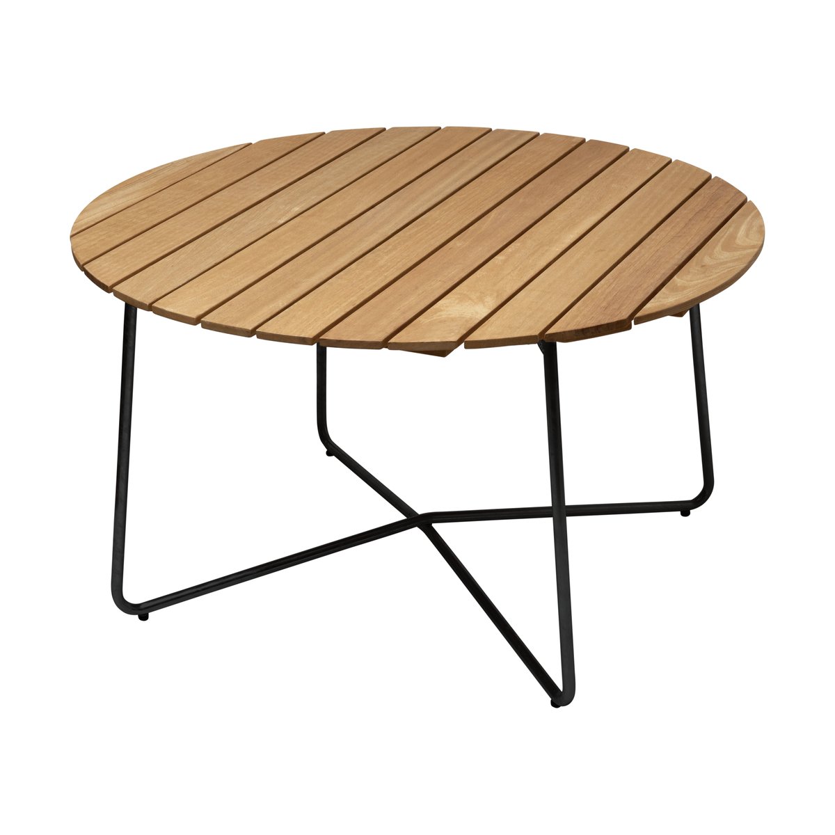Grythyttan Stålmöbler 9A eettafel Geoliede eiken-zwart, o120 cm
