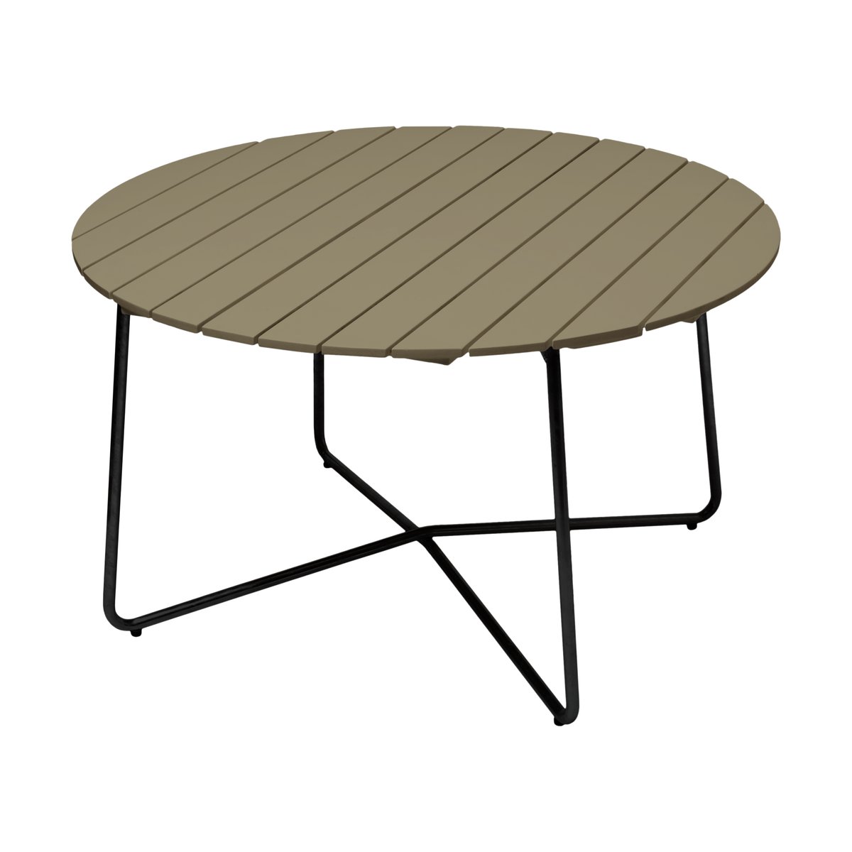Grythyttan Stålmöbler 9A eettafel Lichtgroen eik-zwart, o120 cm