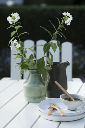 9A eettafel - Witgelakte eiken Ø100 cm - Grythyttan Stålmöbler