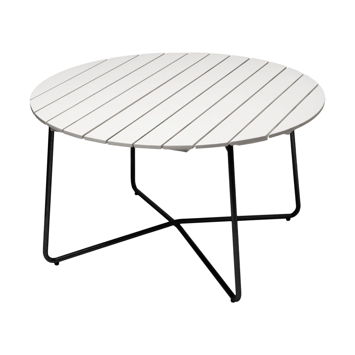 Grythyttan Stålmöbler 9A eettafel Witgelakte eiken-zwart, Ø120 cm