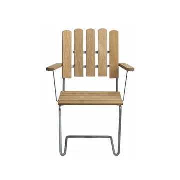 A2 fauteuil - Eiken olie-verzinkt frame - Grythyttan Stålmöbler