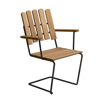 A2 fauteuil - Geoliede eiken-zwart - Grythyttan Stålmöbler