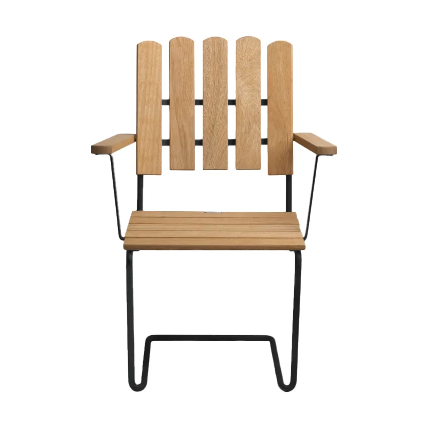 A2 fauteuil, Geoliede eiken-zwart Grythyttan Stålmöbler