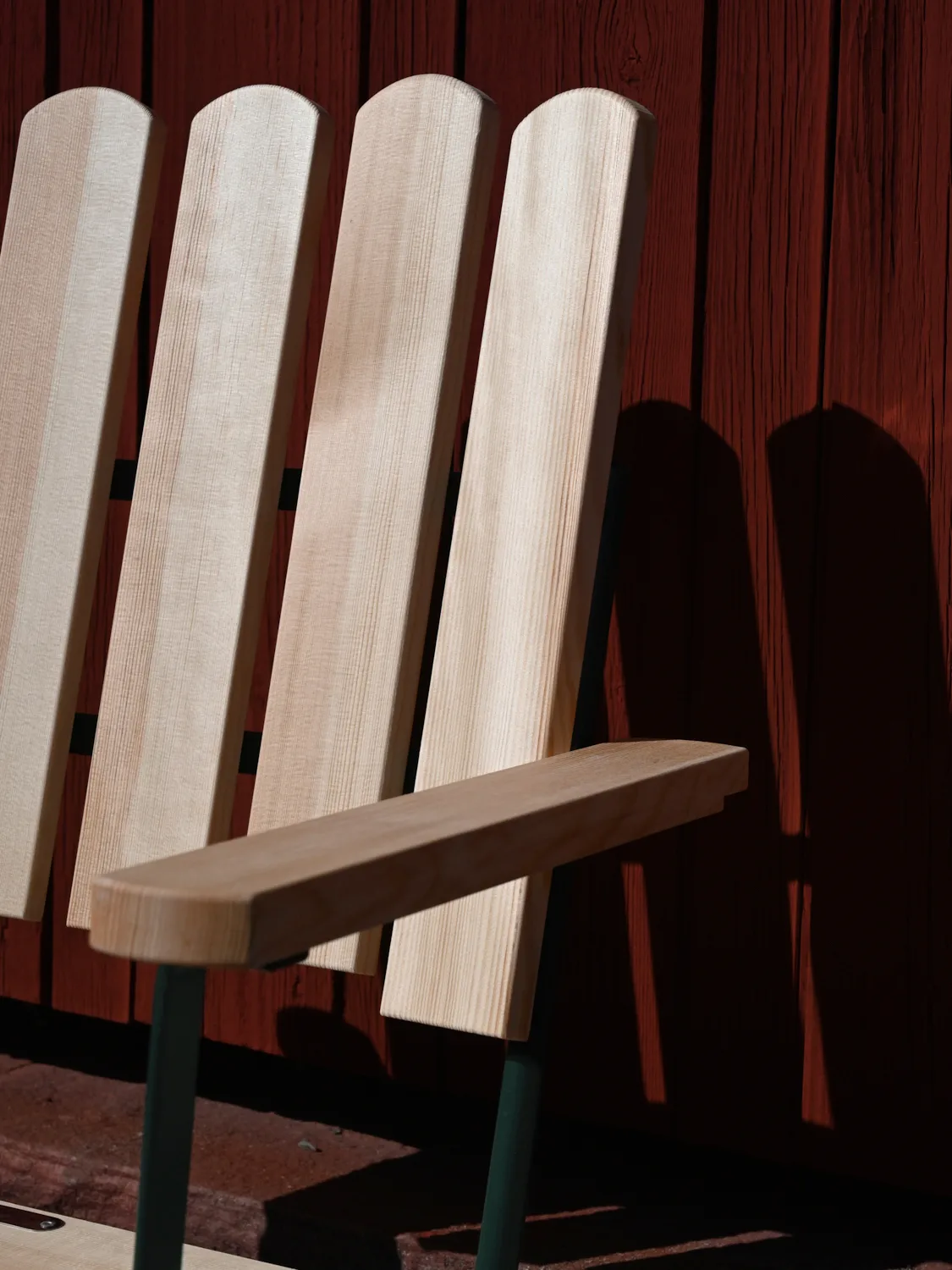 A2 fauteuil, Geoliede sparrenhout-groen Grythyttan Stålmöbler