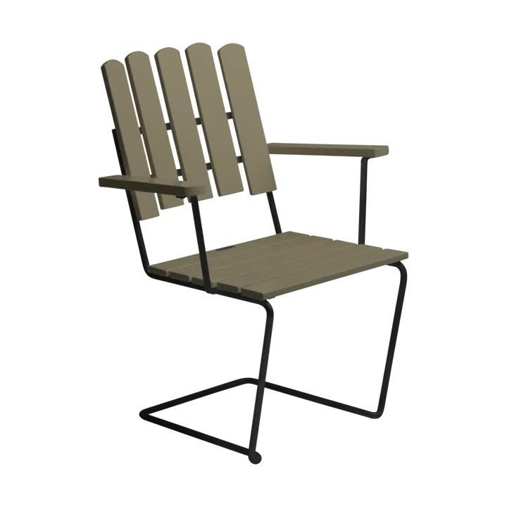 A2 fauteuil - Lichtgroen eik-zwart - Grythyttan Stålmöbler