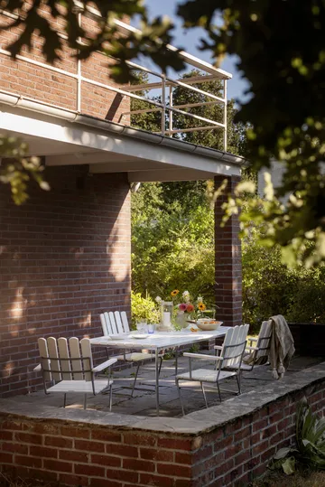 A2 fauteuil - Wit gelakte eiken -verzinkt - Grythyttan Stålmöbler