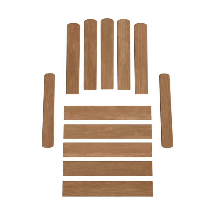 A2 houtset - Teak 45 cm (1964-) - Grythyttan Stålmöbler
