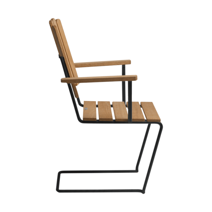 A2 tuinstoel, Onbehandeld teak-zwart Grythyttan Stålmöbler