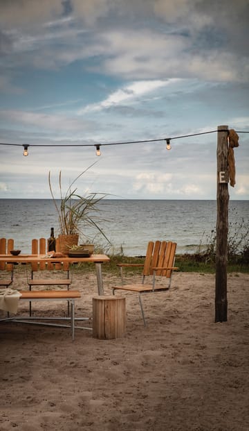 A2 tuinstoel - Teak-verzinkt frame - Grythyttan Stålmöbler