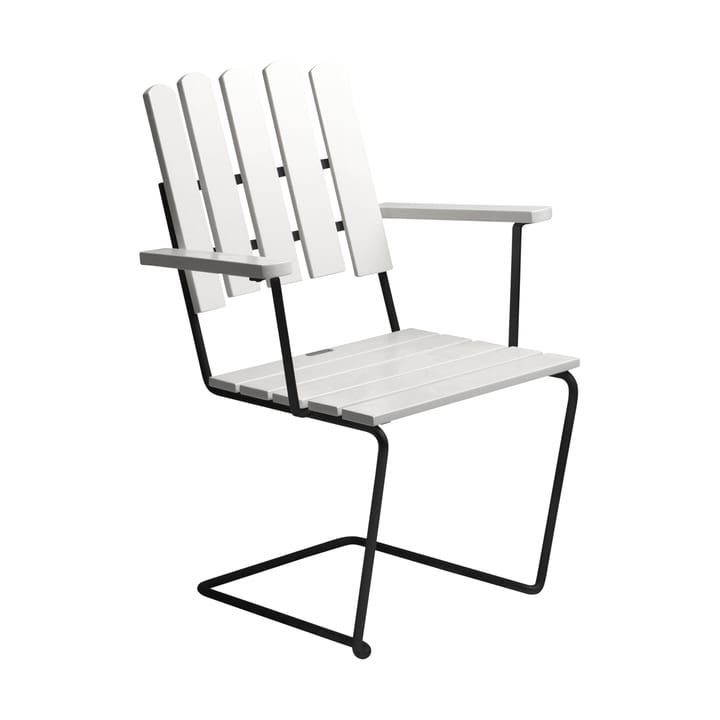 A2 tuinstoel - White lacquered oak-zwart - Grythyttan Stålmöbler
