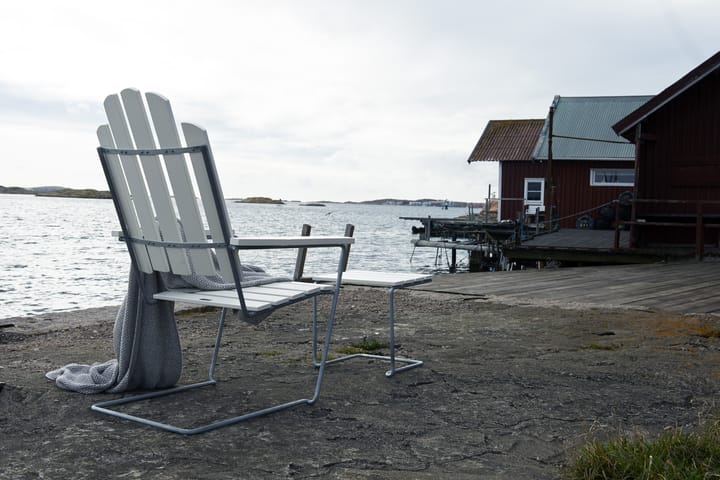 A3 zonnestoel - Wit gelakte eiken - verzinkt - Grythyttan Stålmöbler