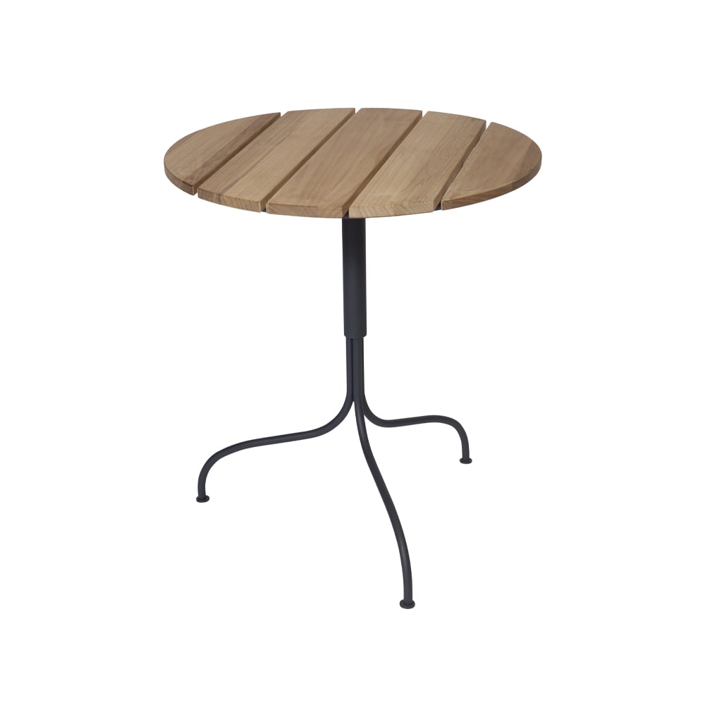Grythyttan Stålmöbler Akleja tafel o65cm Teak-donkergrijs frame