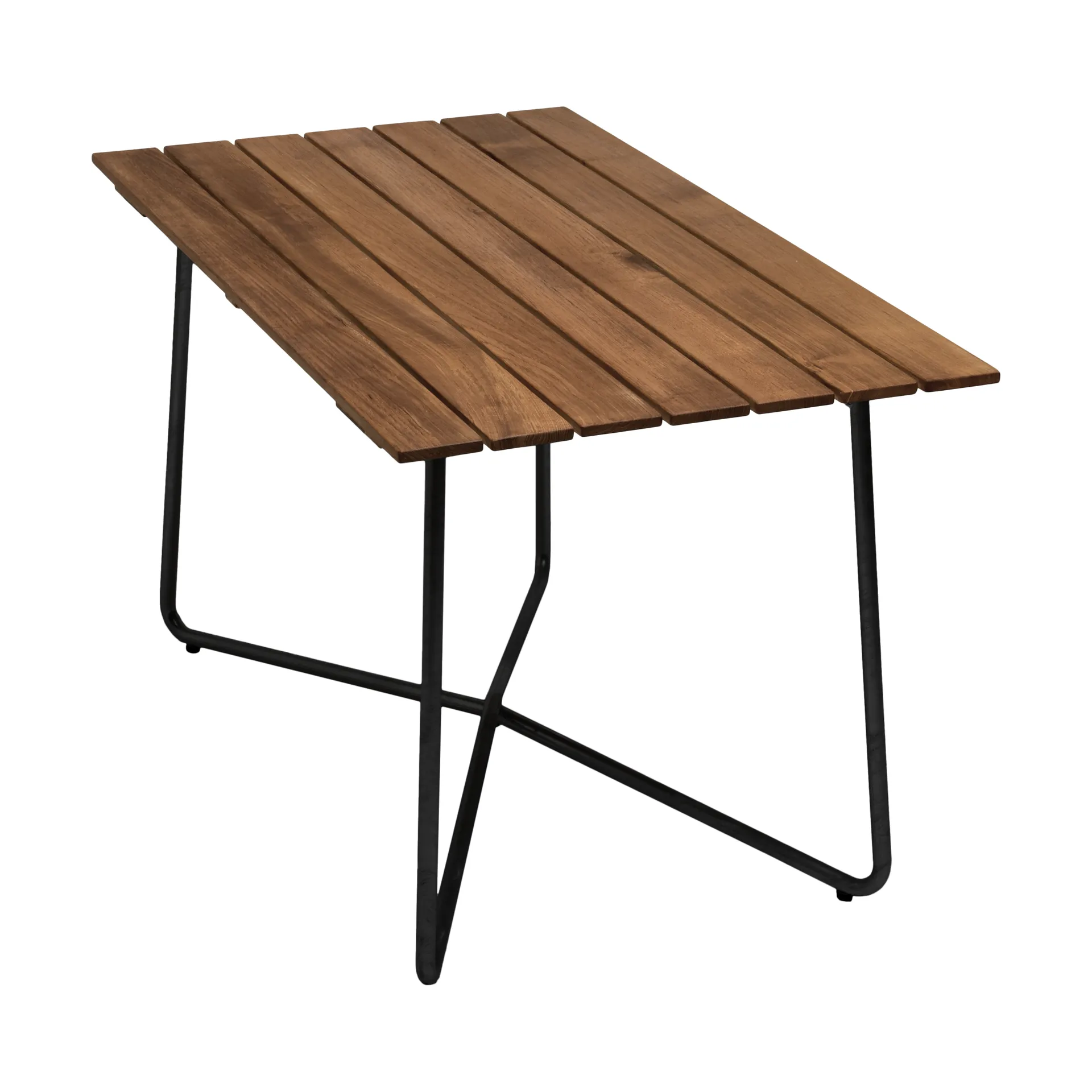 B25A tafel, Onbehandeld teak-zwart Grythyttan Stålmöbler