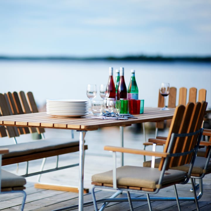 B25A tafel - Teak-verzinkt frame - Grythyttan Stålmöbler