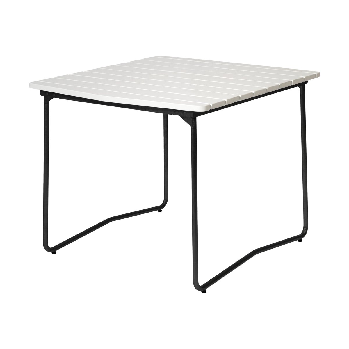 Grythyttan Stålmöbler B31 84 eettafel Witgelakte eiken-zwart