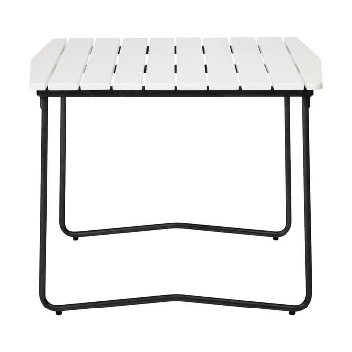B31 84 eettafel, Witgelakte eiken-zwart Grythyttan Stålmöbler
