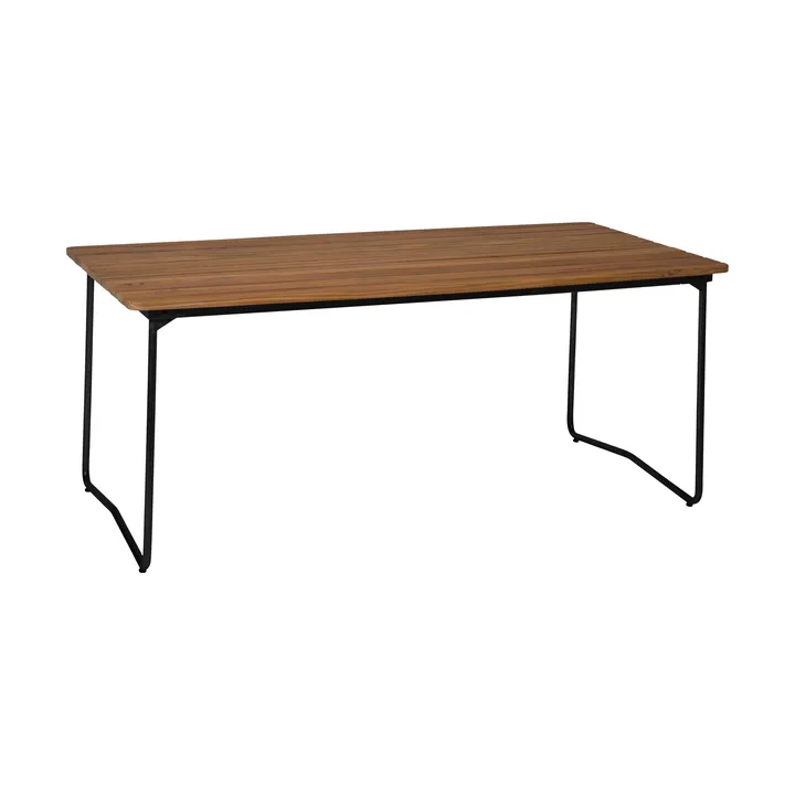 B31 eettafel - Onbehandeld teak-zwart - Grythyttan Stålmöbler