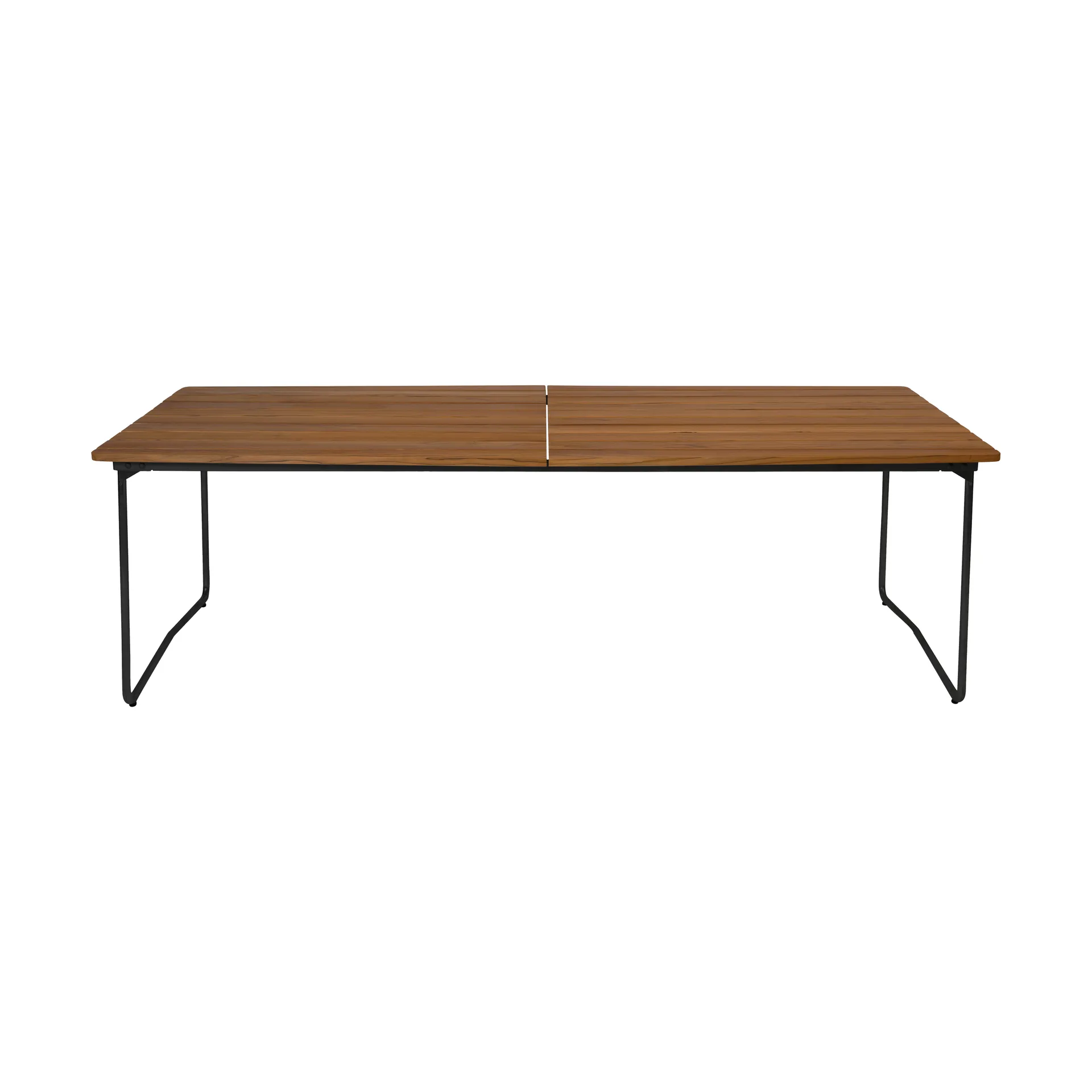 B31 eettafel, Onbehandeld teak-zwart Grythyttan Stålmöbler
