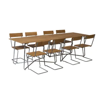 Grythyttan eetset 2st B25A + 8st Stoel 1 teak - Grythyttan Stålmöbler