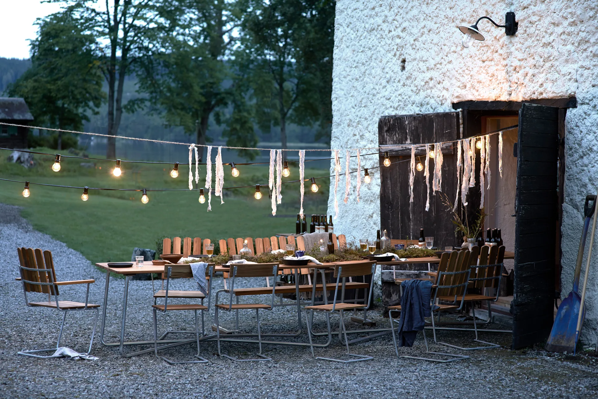 Grythyttan eetset 2st B25A + 8st Stoel 1 teak,  Grythyttan Stålmöbler