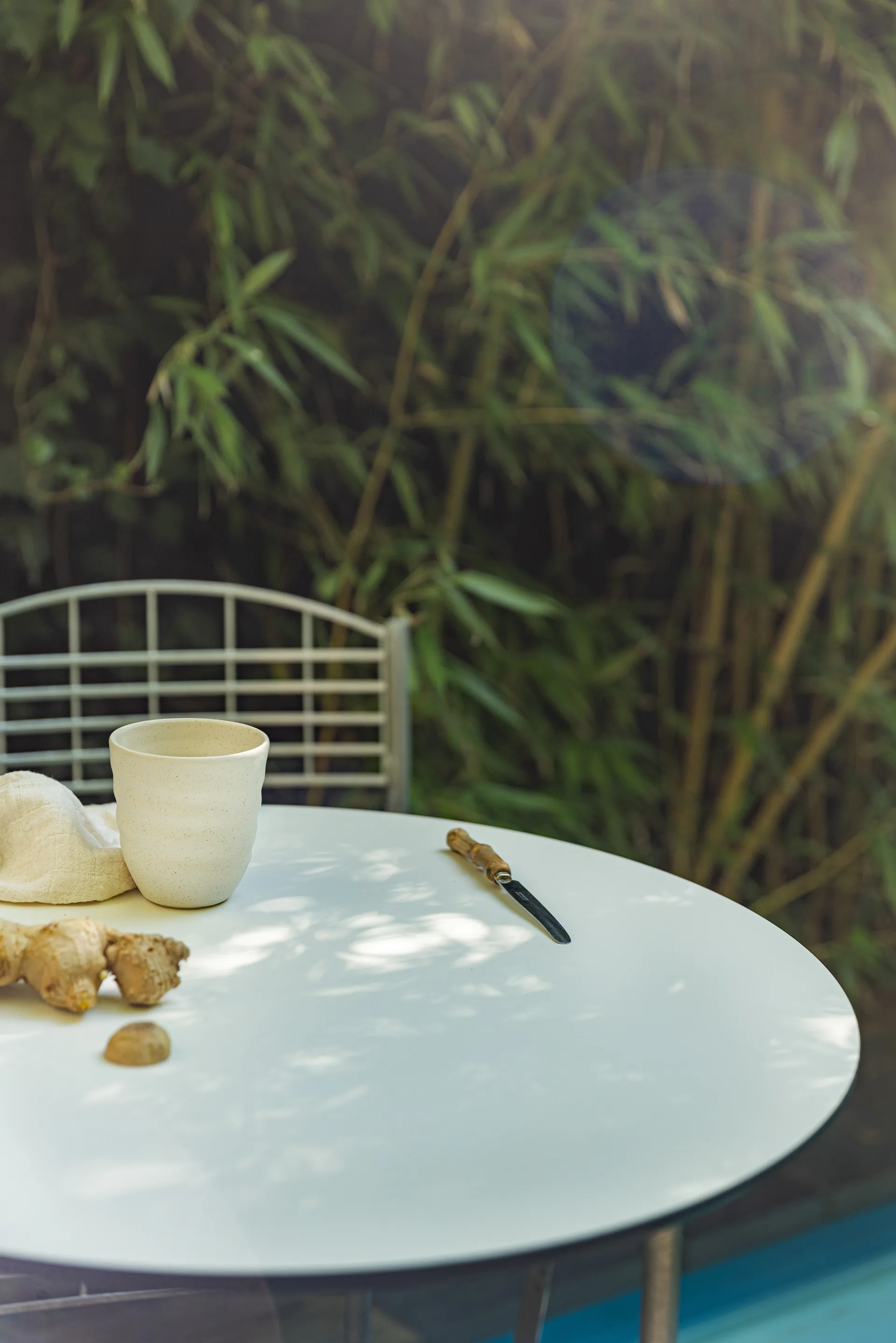 High Tech eettafelset - Ø60 cm Grythyttan Stålmöbler