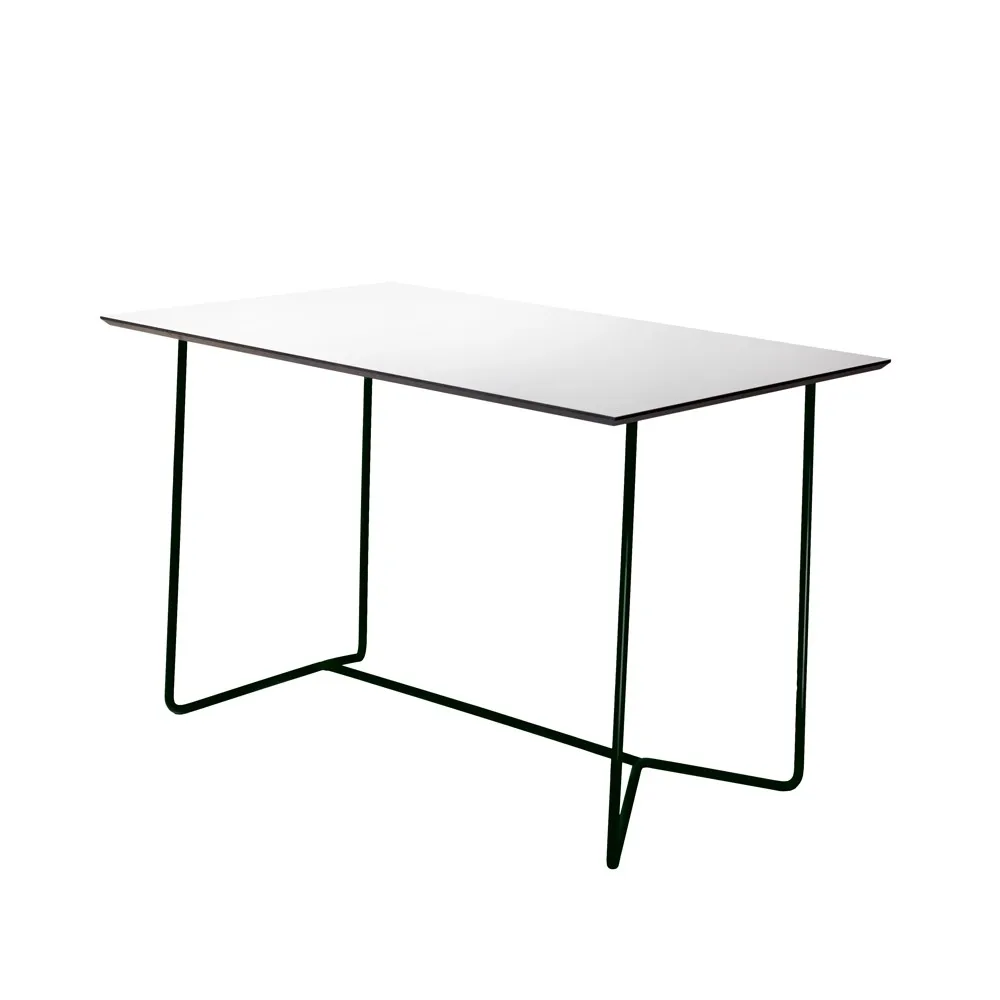 High Tech rechthoekige tafel, Wit-zwart frame Grythyttan Stålmöbler