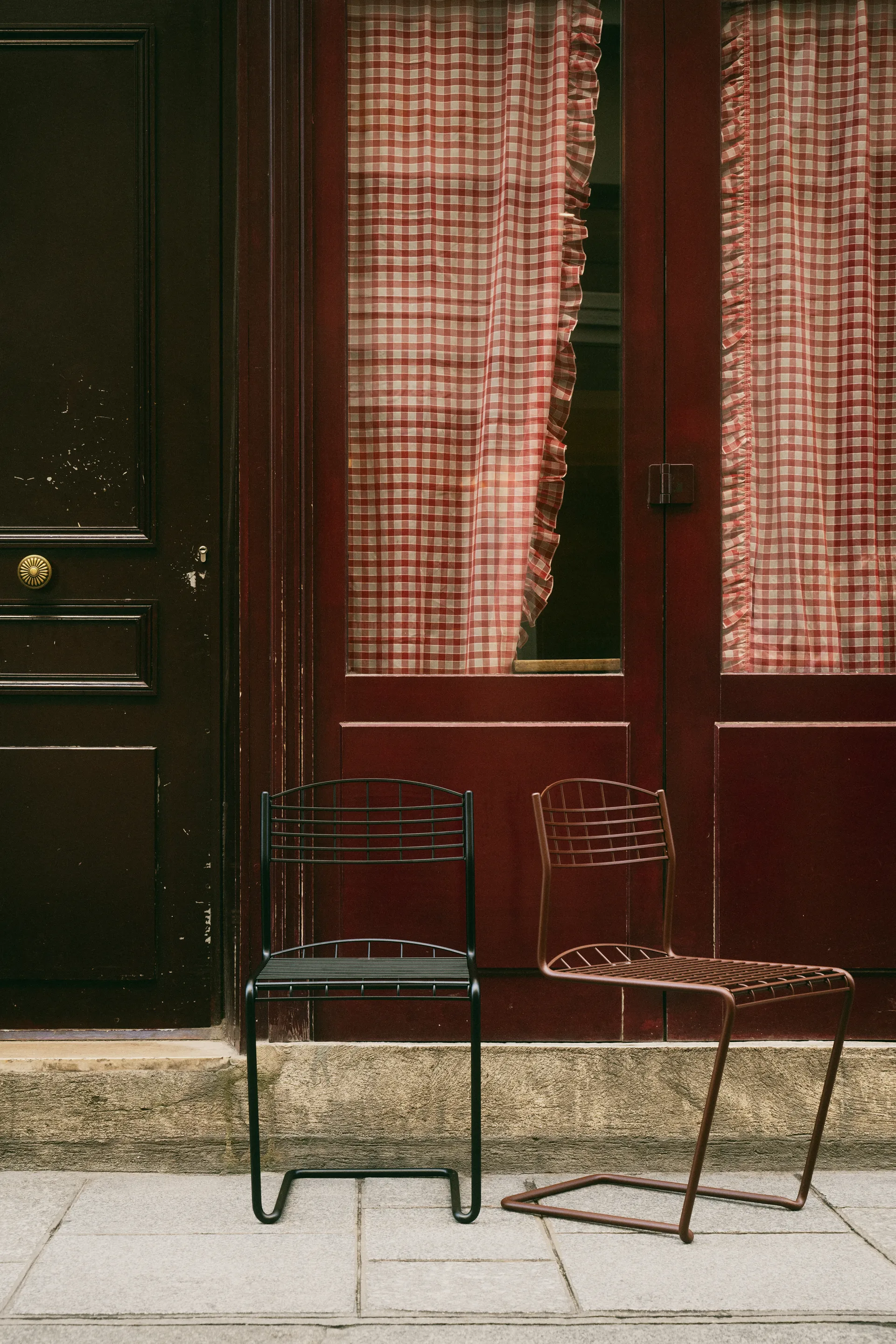 High Tech stoel, Chestnut Grythyttan Stålmöbler