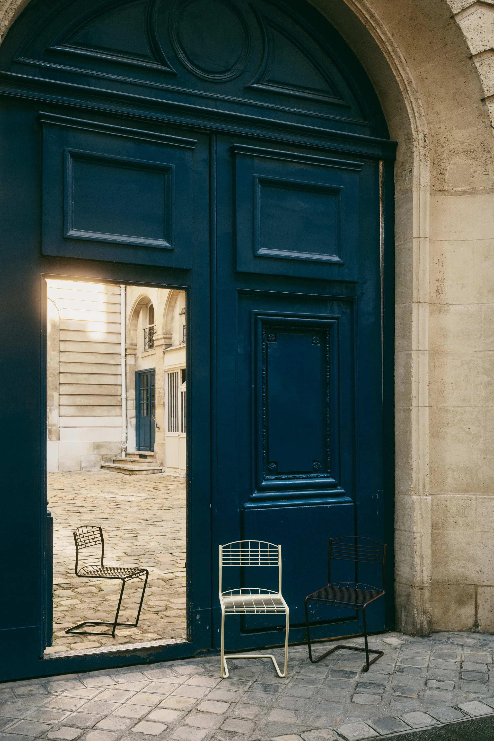 High Tech stoel, Ivory Grythyttan Stålmöbler