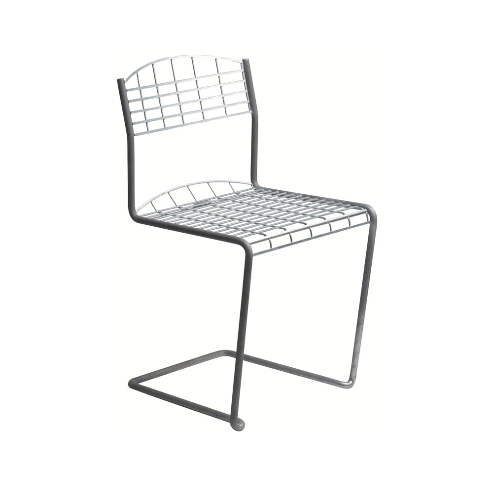 Grythyttan Stålmöbler High Tech stoel Verzinkt | Scandinavisch Interieur | Tuinstoelen | Grijs