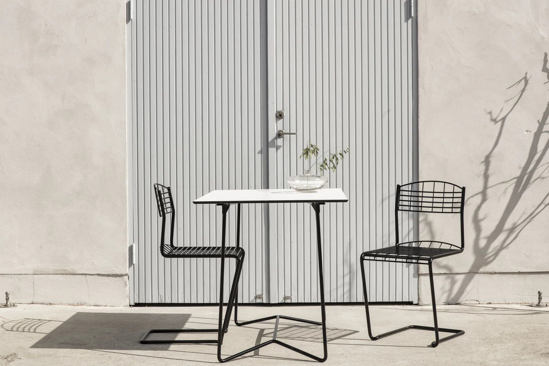 High Tech stoel, Zwart Grythyttan Stålmöbler