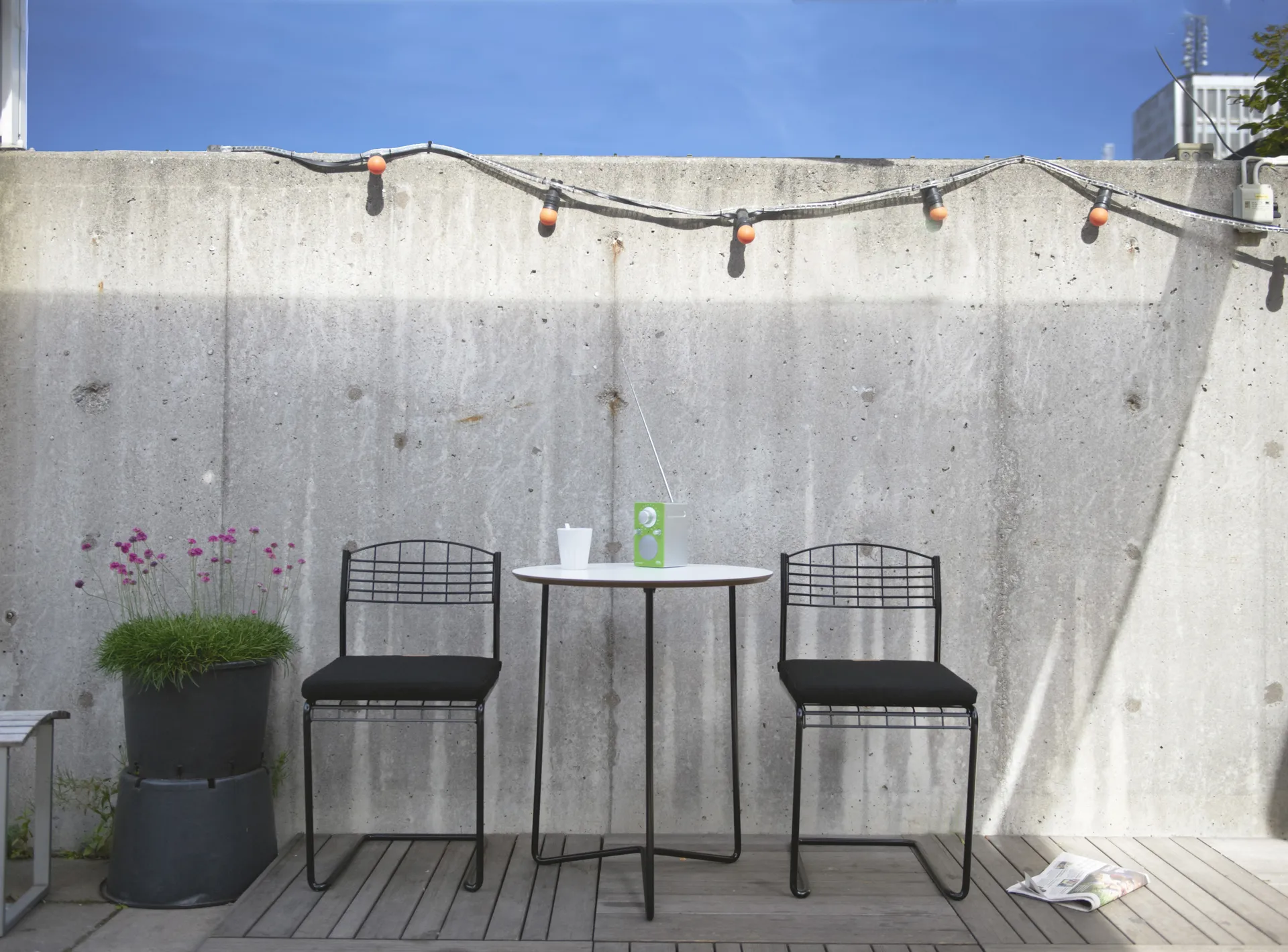 High Tech stoel, Zwart Grythyttan Stålmöbler