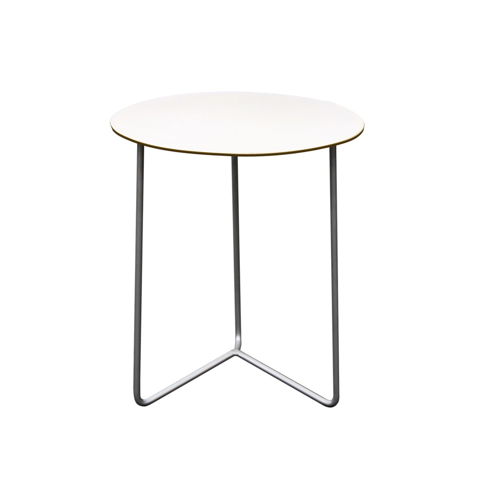 Grythyttan Stålmöbler High Tech tafel o60 cm Wit-verzinkt frame