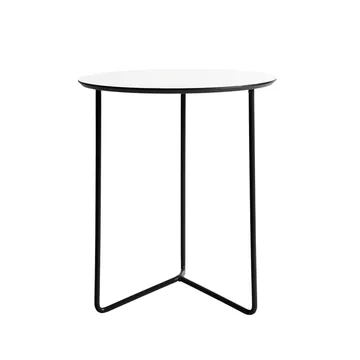 High Tech tafel - Wit-zwart frame, Ø60 cm - Grythyttan Stålmöbler