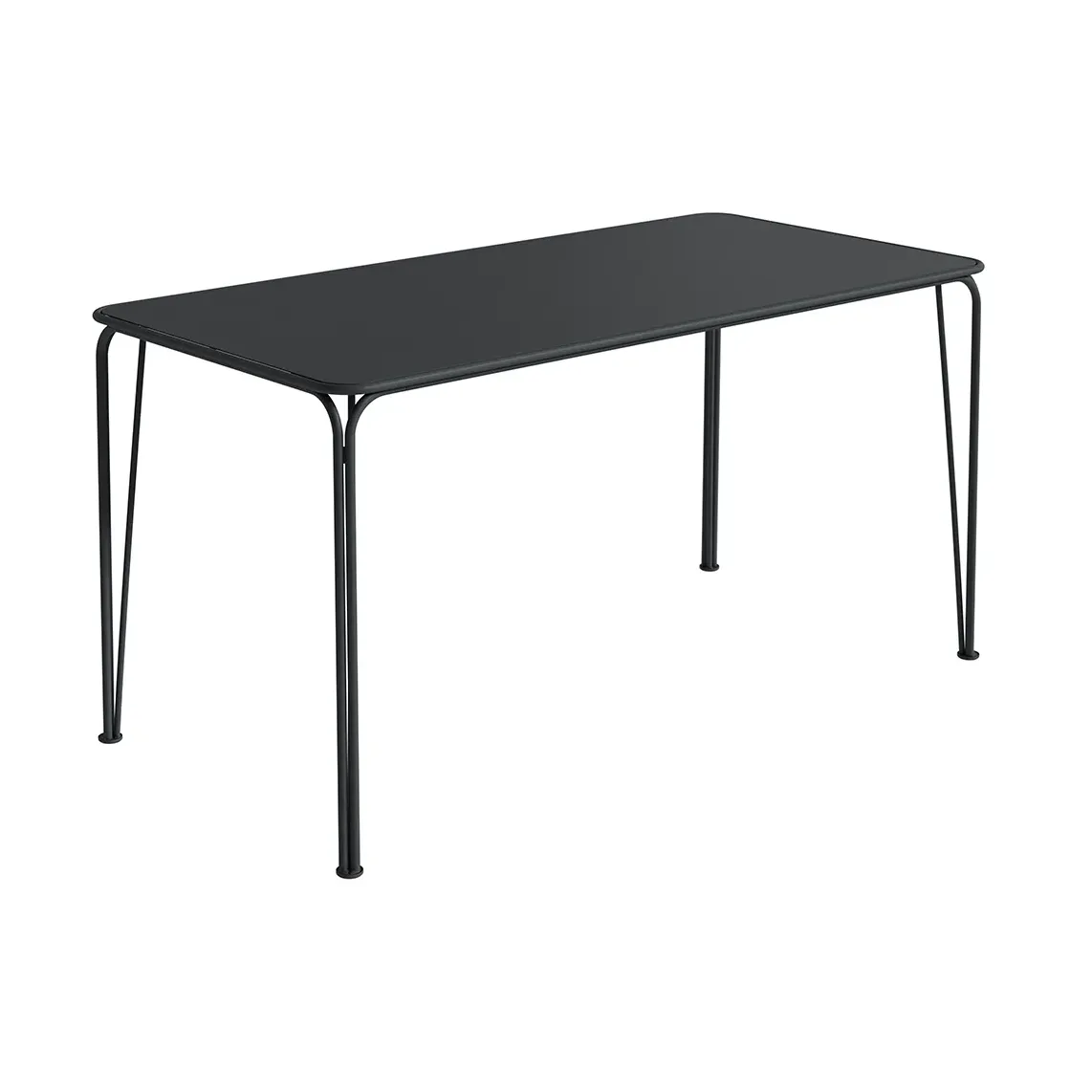 Libelle tafel, Grafietgrijs, 140x70 cm Grythyttan Stålmöbler