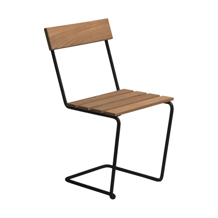 Stoel 1 - Onbehandeld teak-zwart - Grythyttan Stålmöbler