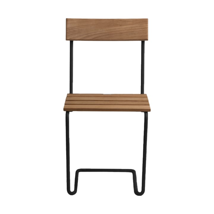 Stoel 1, Onbehandeld teak-zwart Grythyttan Stålmöbler