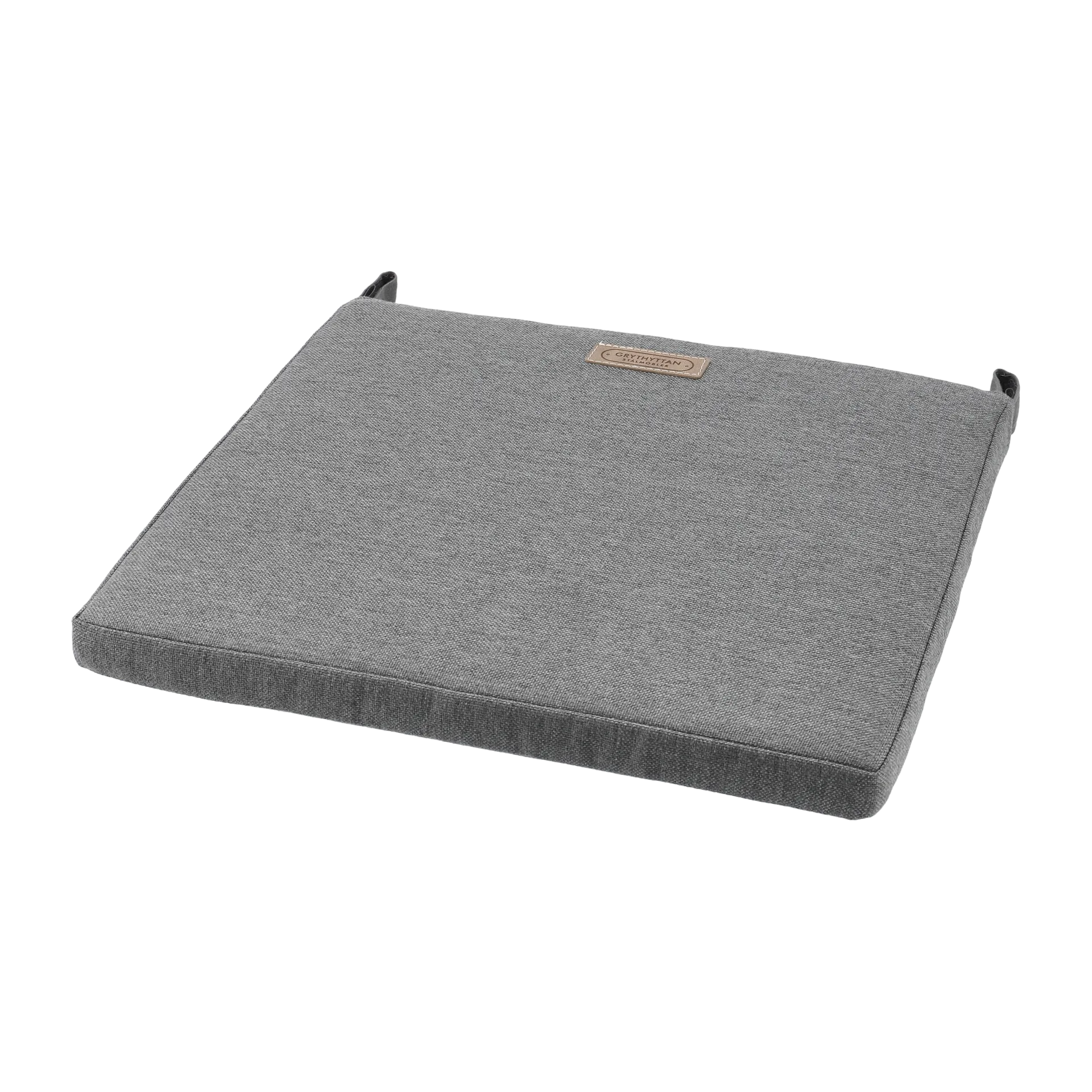 Stoel 1/Bryggeri/High tech zitkussen, Sunbrella grijs Grythyttan Stålmöbler