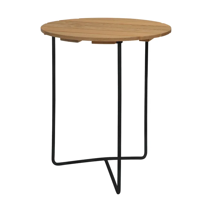 Table 6B tafel - Geoliede eiken-zwart, Ø60 cm - Grythyttan Stålmöbler
