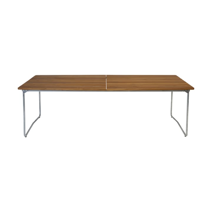 Table B31 eettafel 230 cm - Onbehandeld teak - gegalvaniseerde poten - Grythyttan Stålmöbler