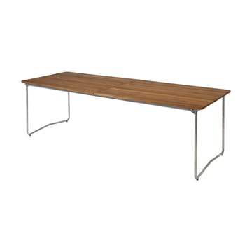 Table B31 eettafel 230 cm - Onbehandeld teak - gegalvaniseerde poten - Grythyttan Stålmöbler