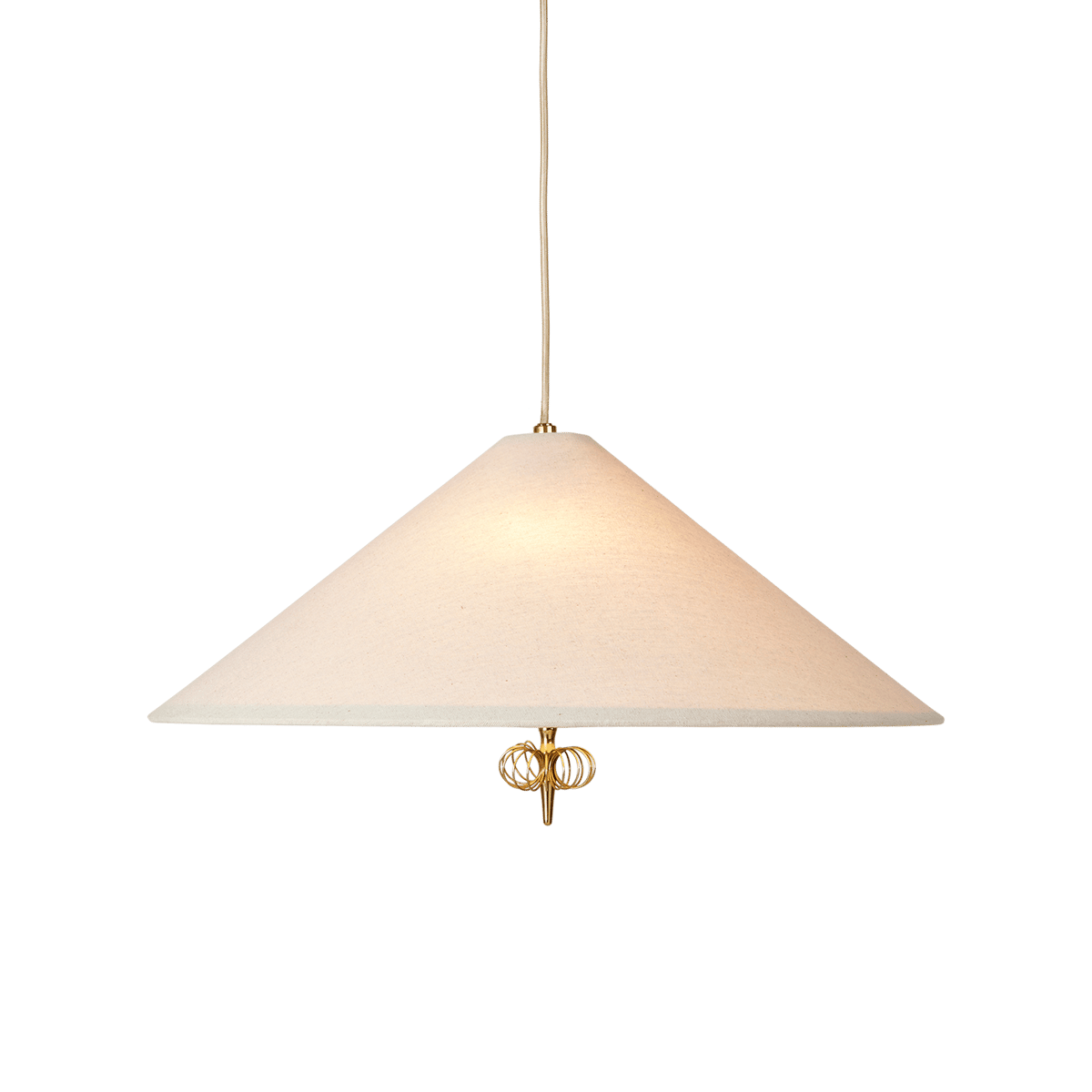 GUBI 1967 plafondlamp Canvas-messing