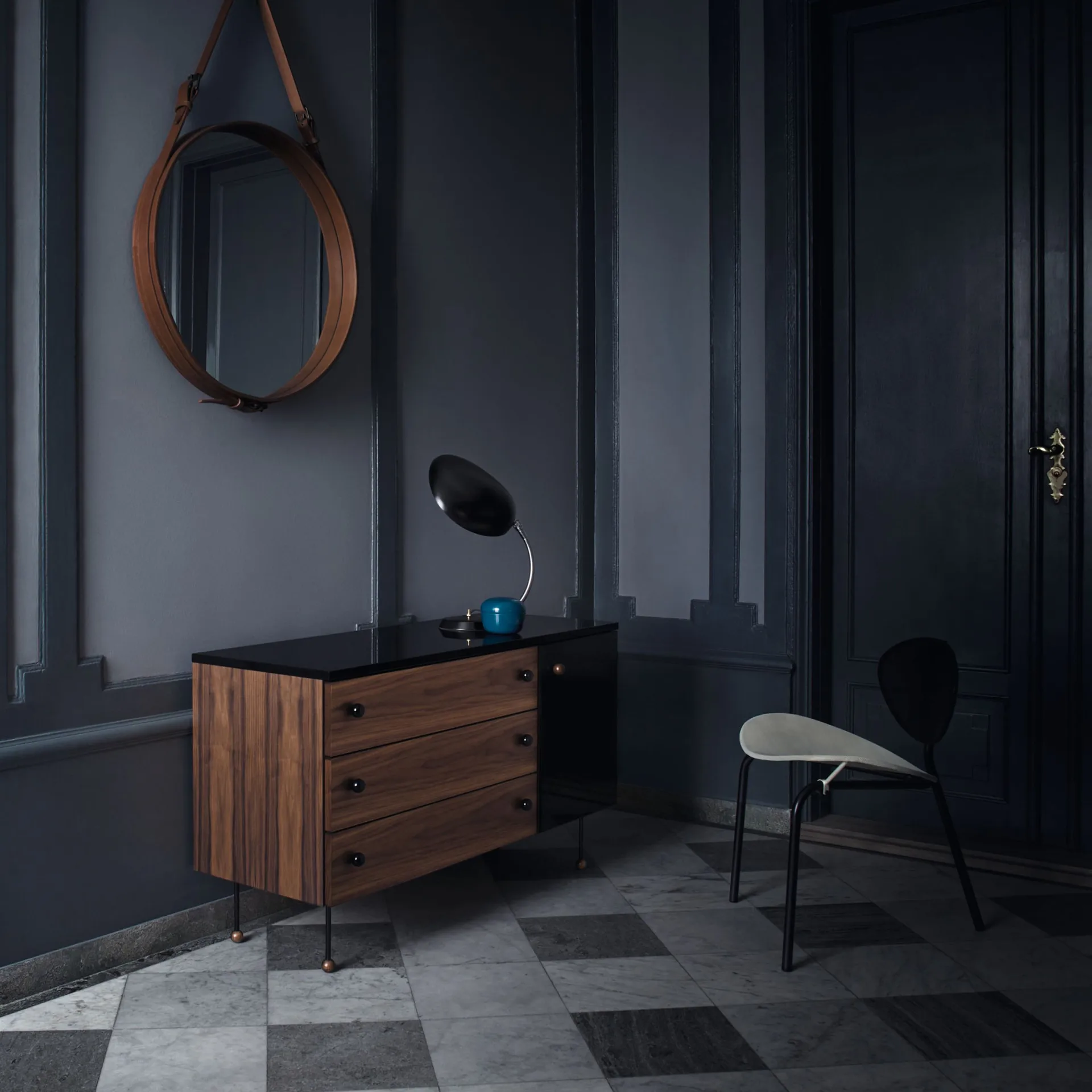 62 Dresser ladekast, american walnut, 4 lades GUBI