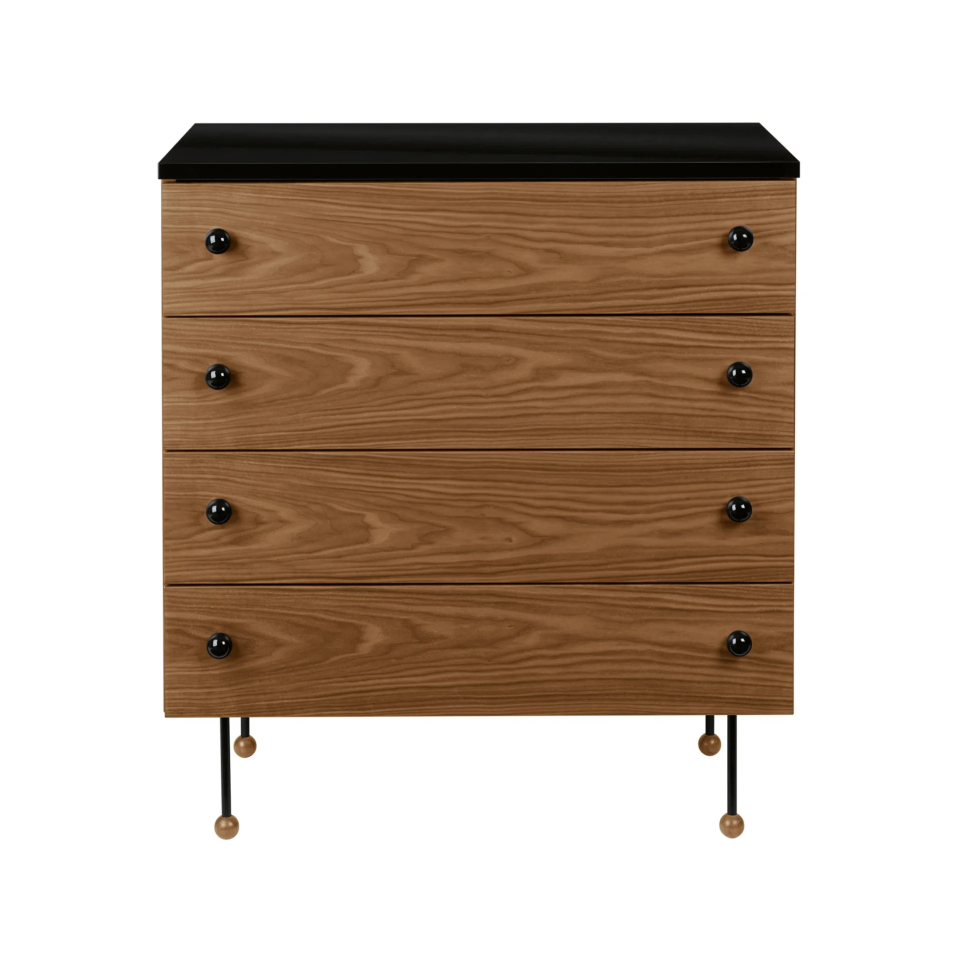 62 Dresser ladekast, american walnut, 4 lades GUBI