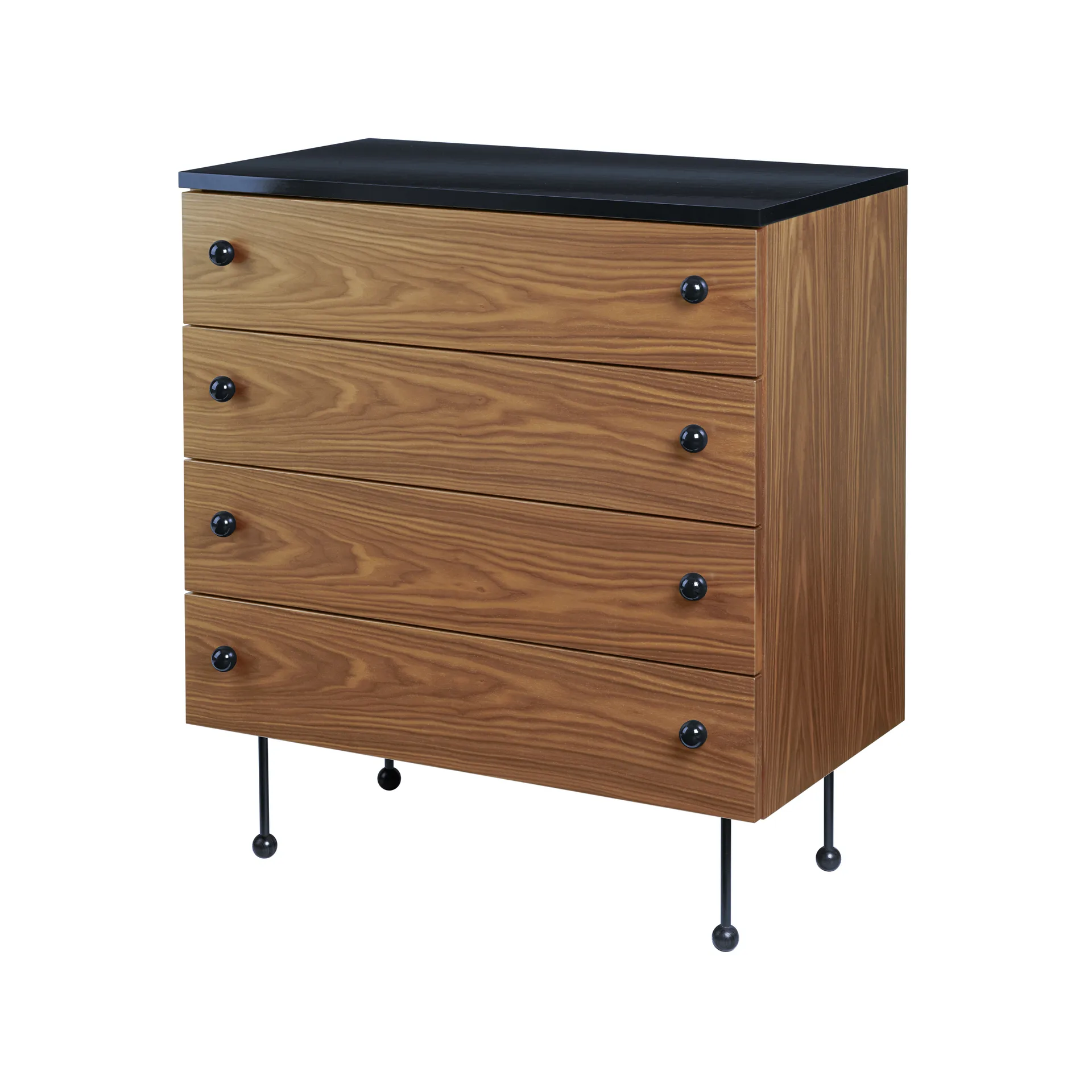 62 Dresser ladekast, american walnut, 4 lades GUBI