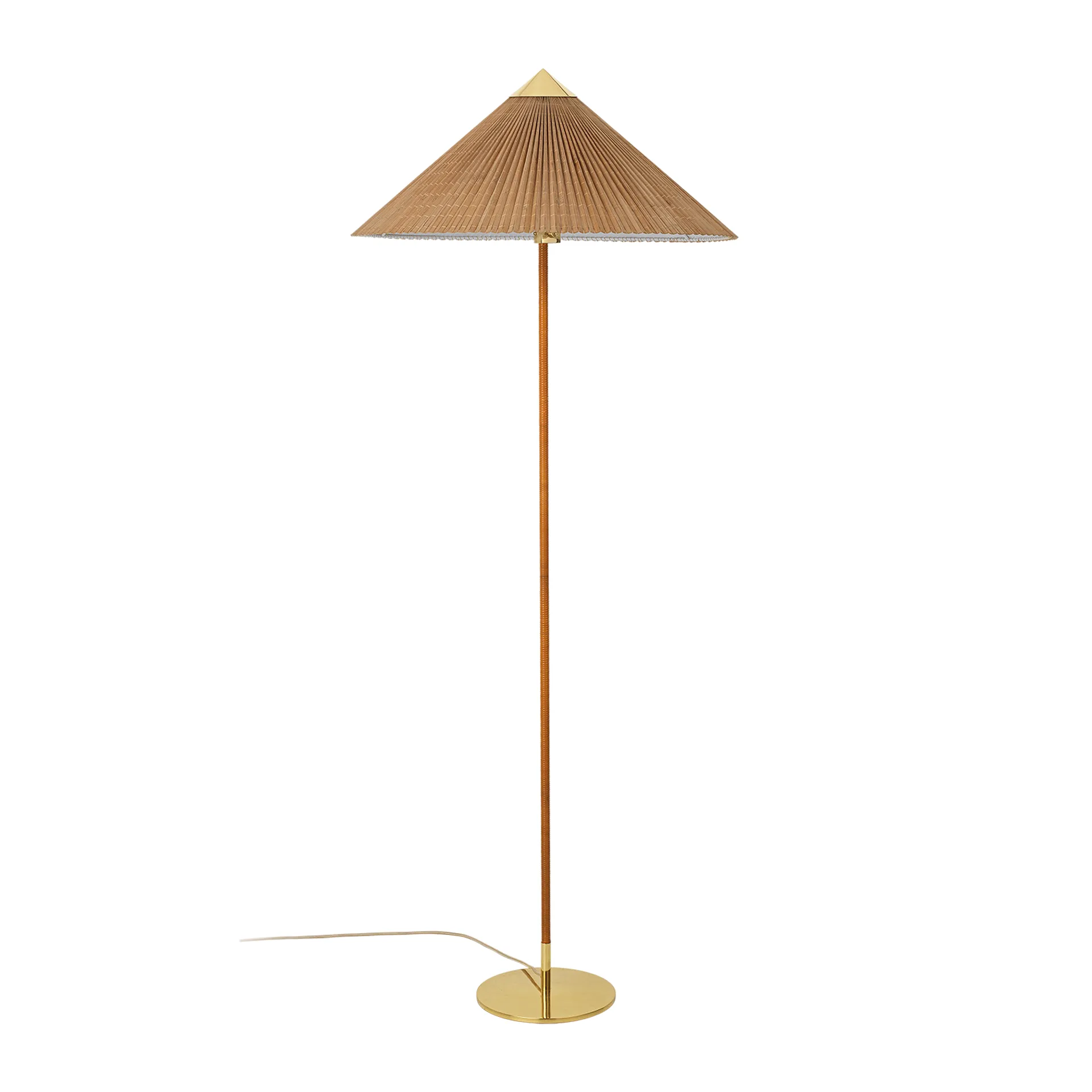 9602 vloerlamp, Bamboe-messing GUBI