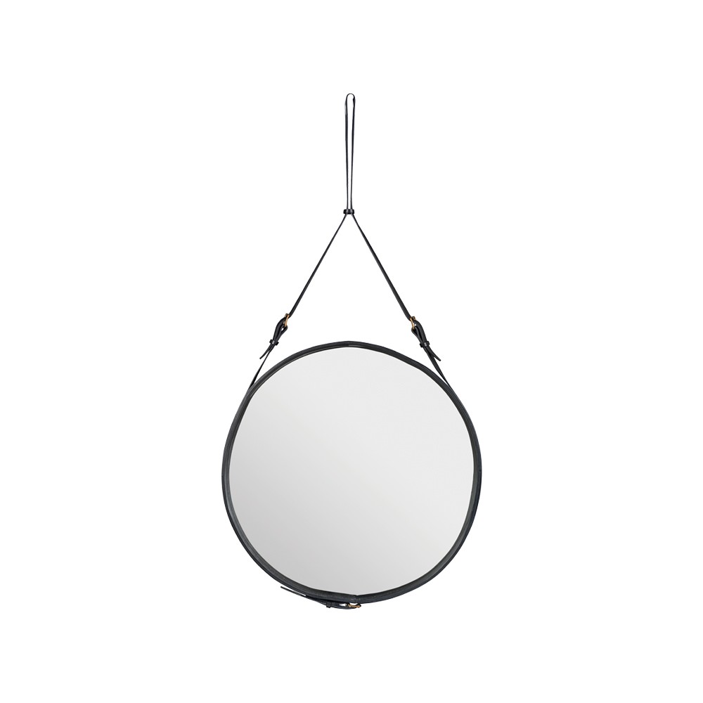 GUBI Adnet Ronde Spiegel black, large | Scandinavisch Interieur | Wandspiegels | Zwart