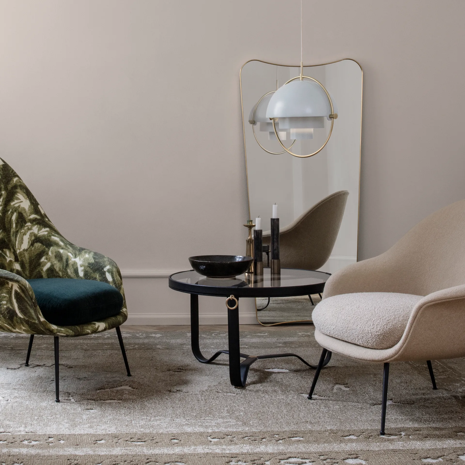 Adnet salontafel Ø70 cm, Zwart GUBI