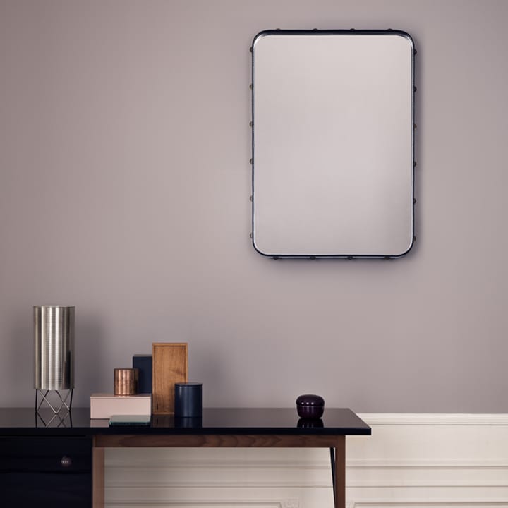 Adnet Vierkante Spiegel, black, medium GUBI