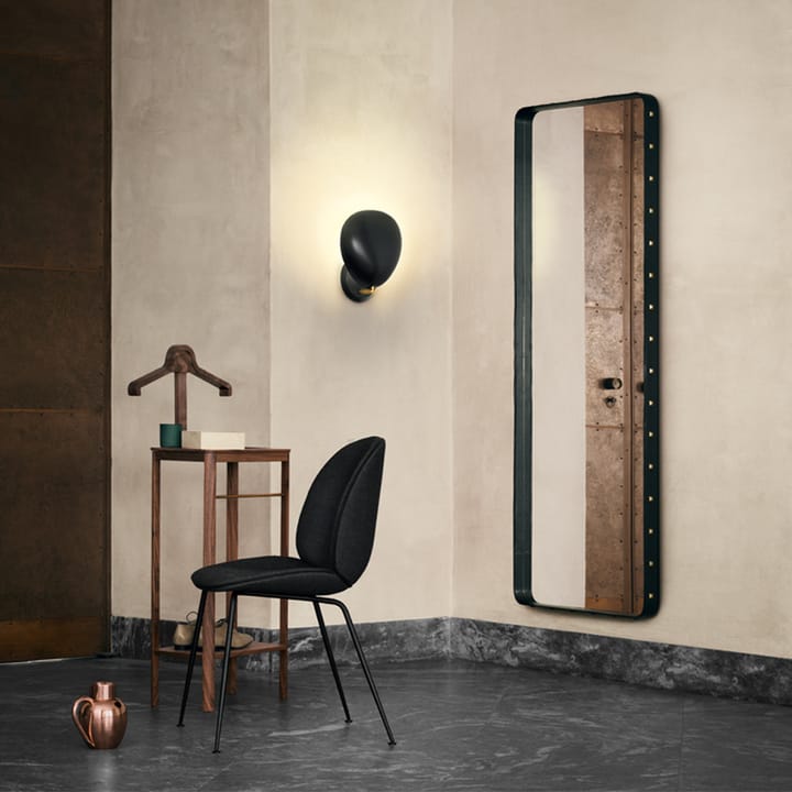 Adnet Vierkante Spiegel, black, medium GUBI